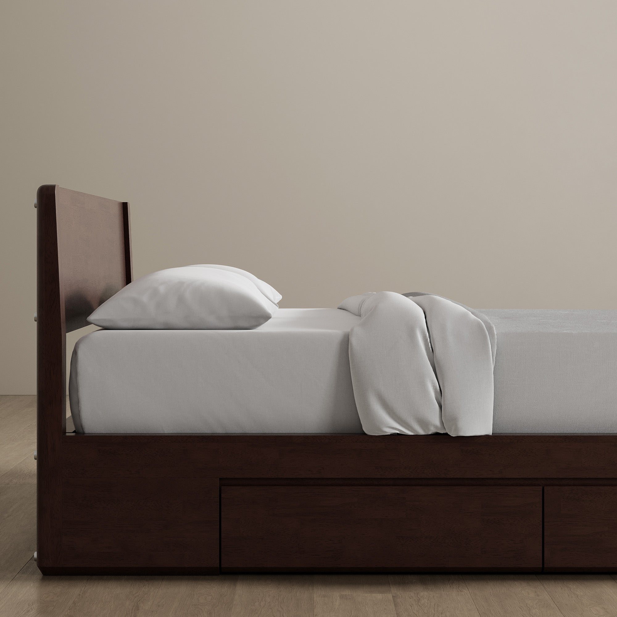 Surround Storage Bed + Wooden Headboard