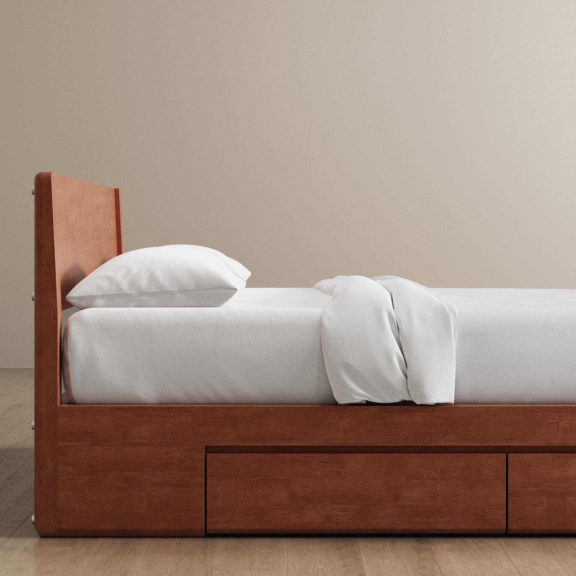 Surround Storage Bed + Wooden Headboard