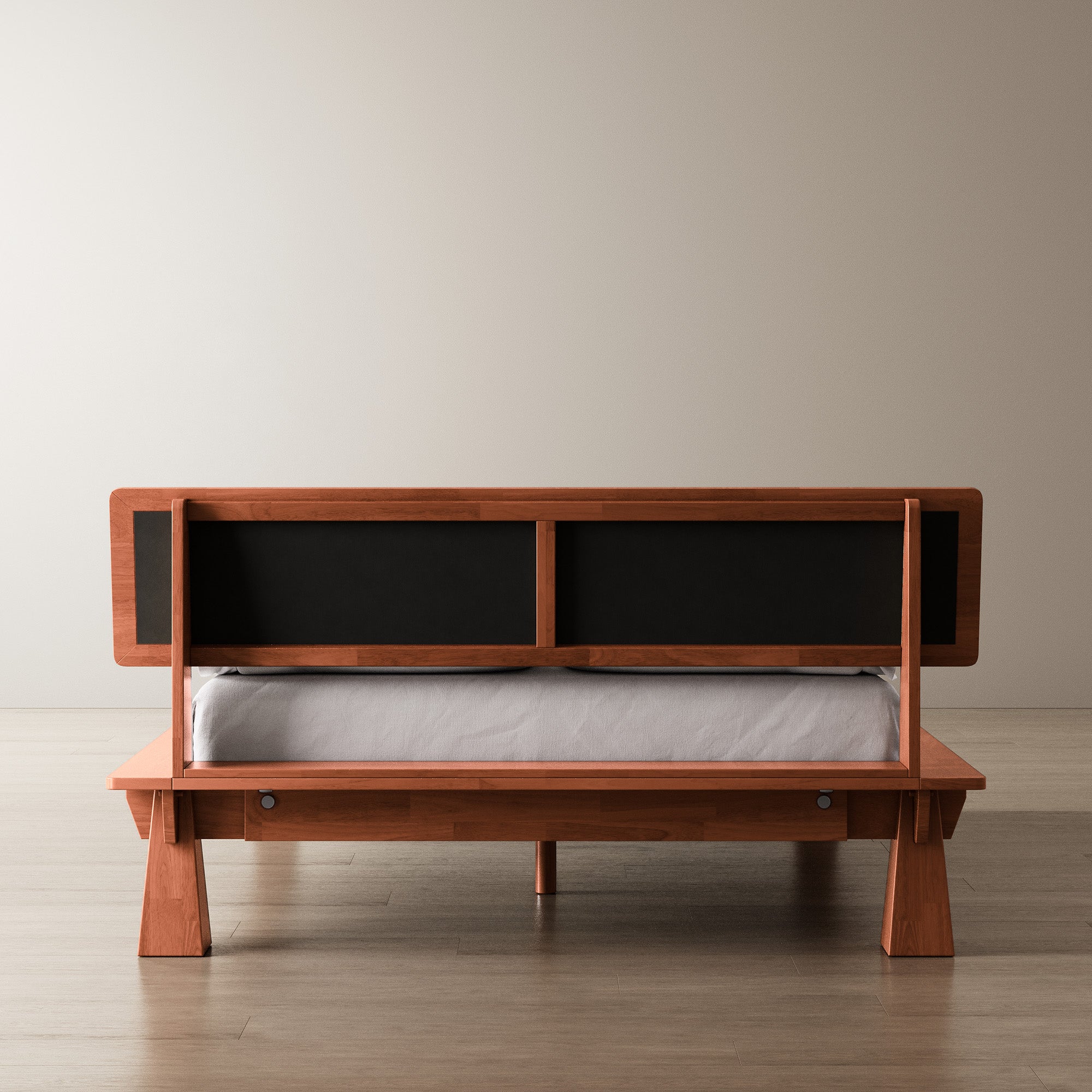 CONNECT PLATFORM BED + TWO-TONE HEADBOARD