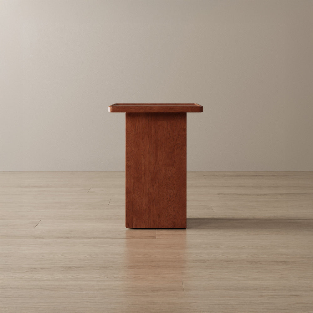 Side Table Bookcase Bookshelf Side Table in Walnut | Solid Wood Bedside Table | Ineshi