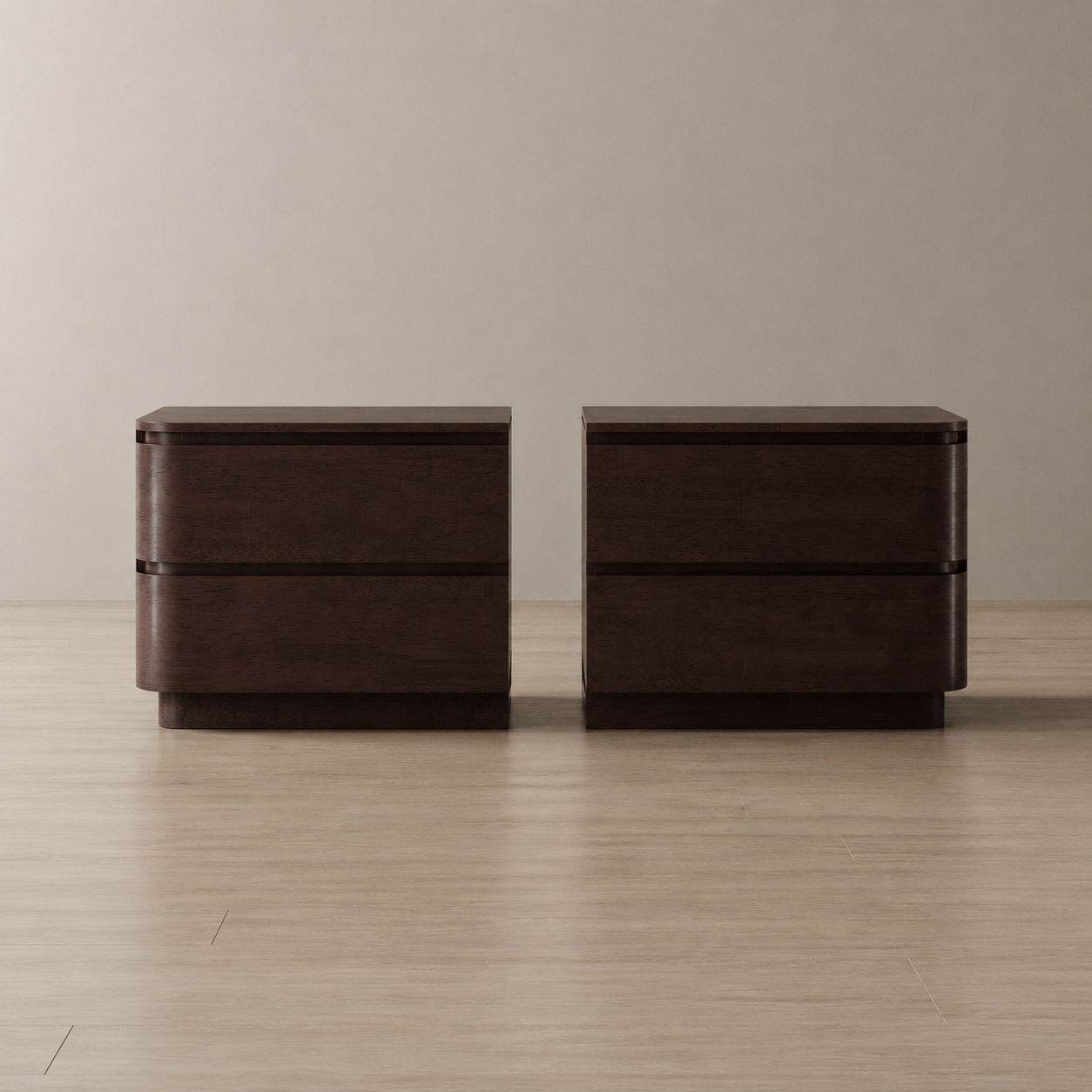 Curved Wide Nightstand