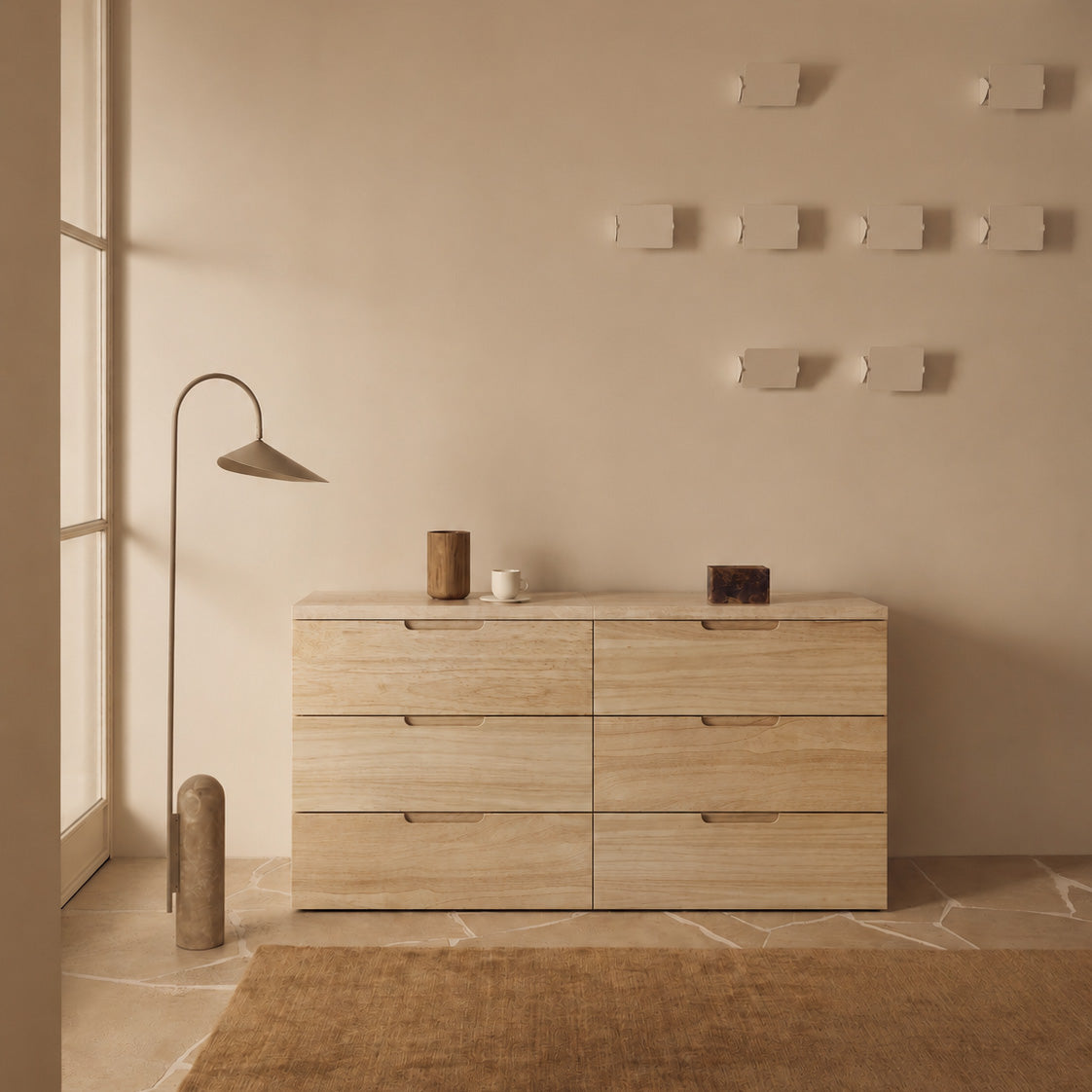 Connect Dresser + Marble Top, 3x2