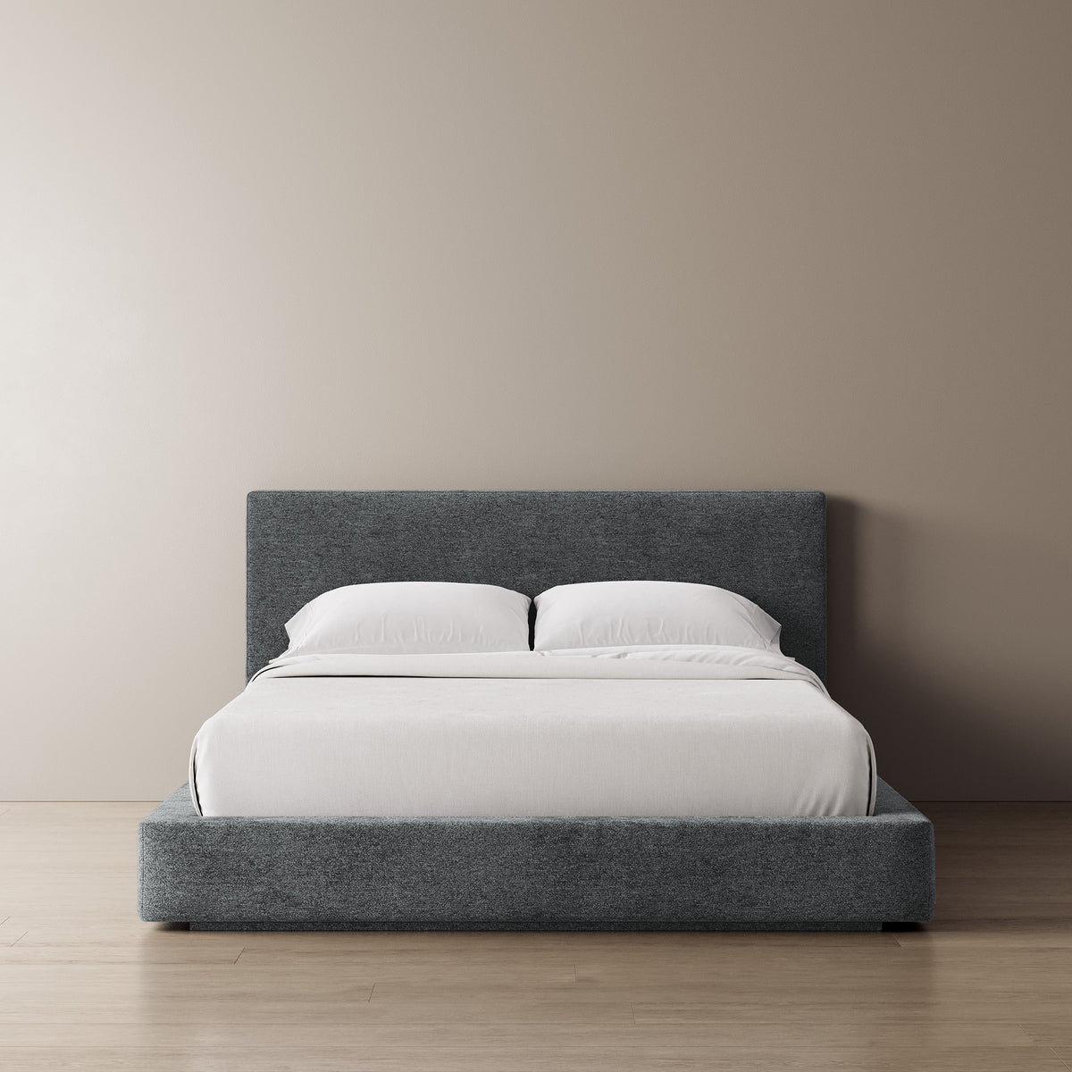 Floating Marshmallow Bed Frame Original in Earl Grey by Ineshi