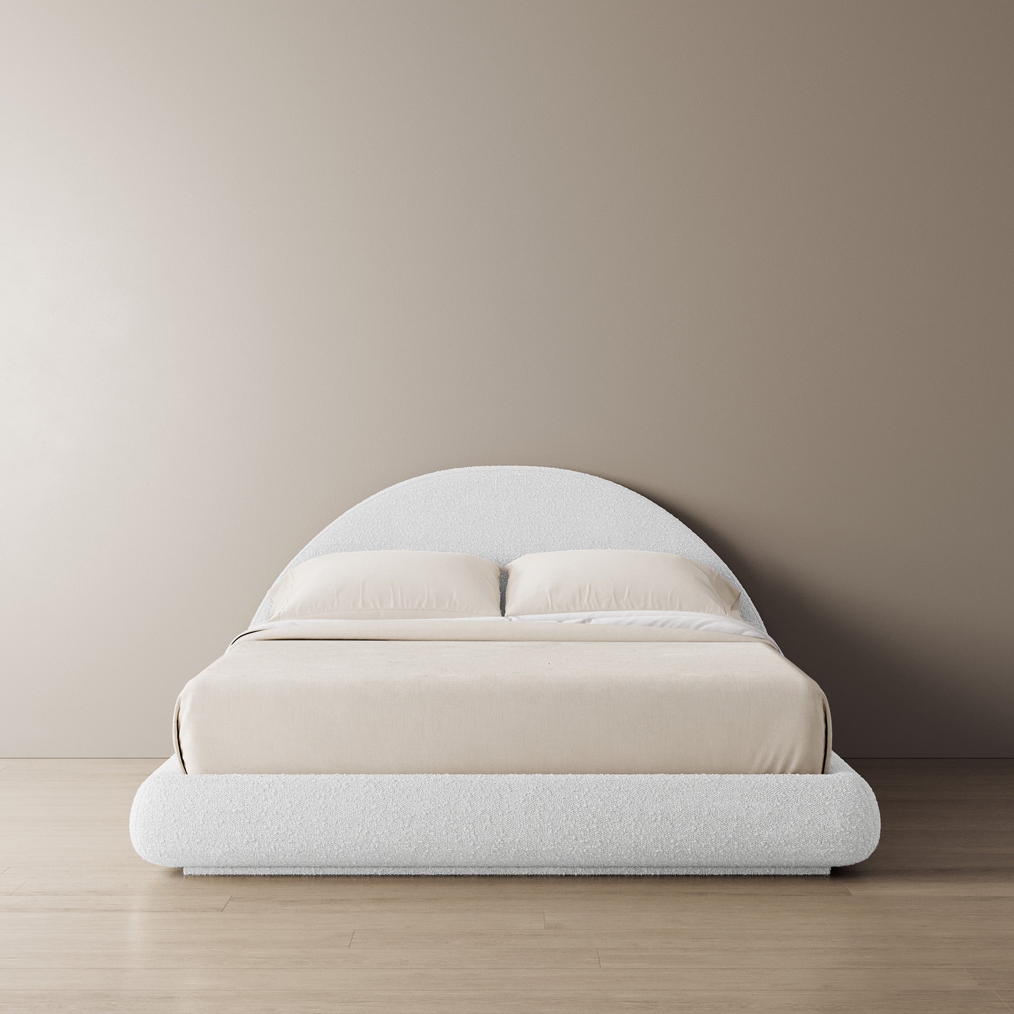 FLOATING MARSHMALLOW BED FRAME CURVED