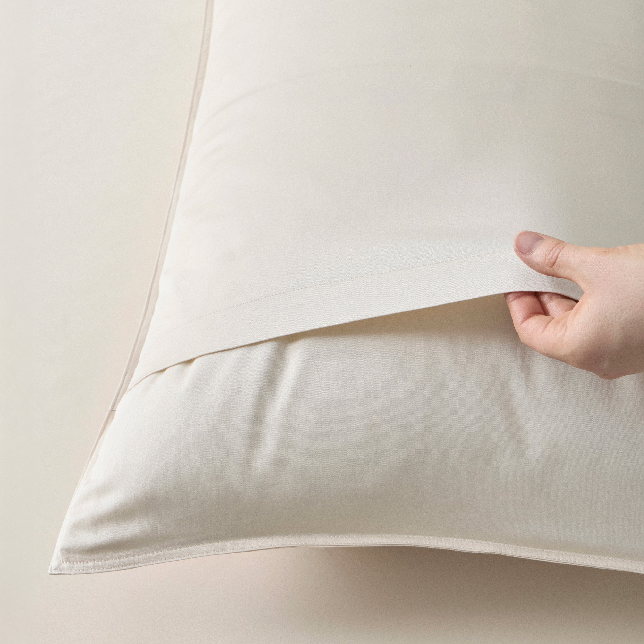 Double Stitched Pima Cotton TENCEL™ Lyocell Sateen Sheet Set
