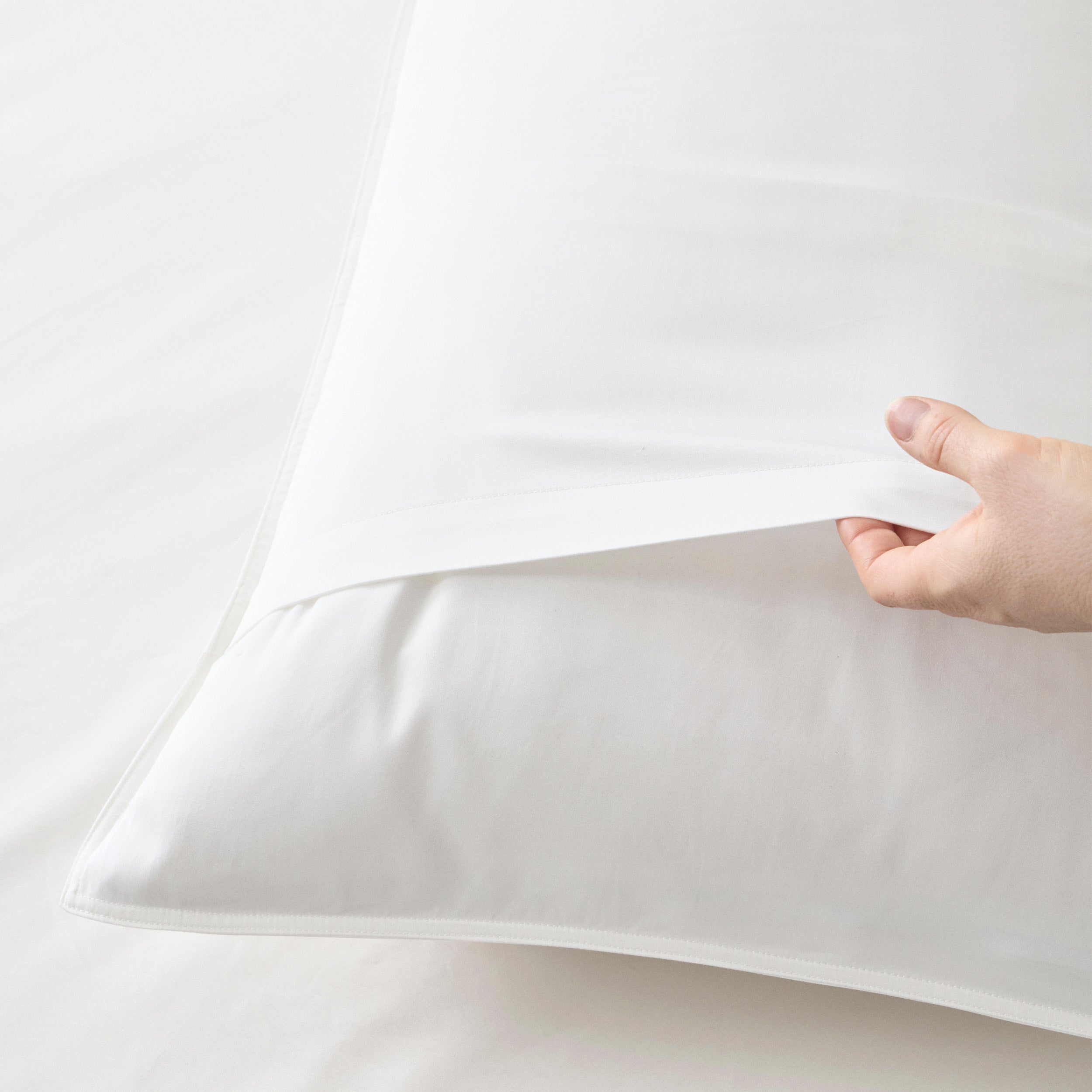 Double Stitched Pima Cotton TENCEL™ Lyocell Sateen Sheet Set