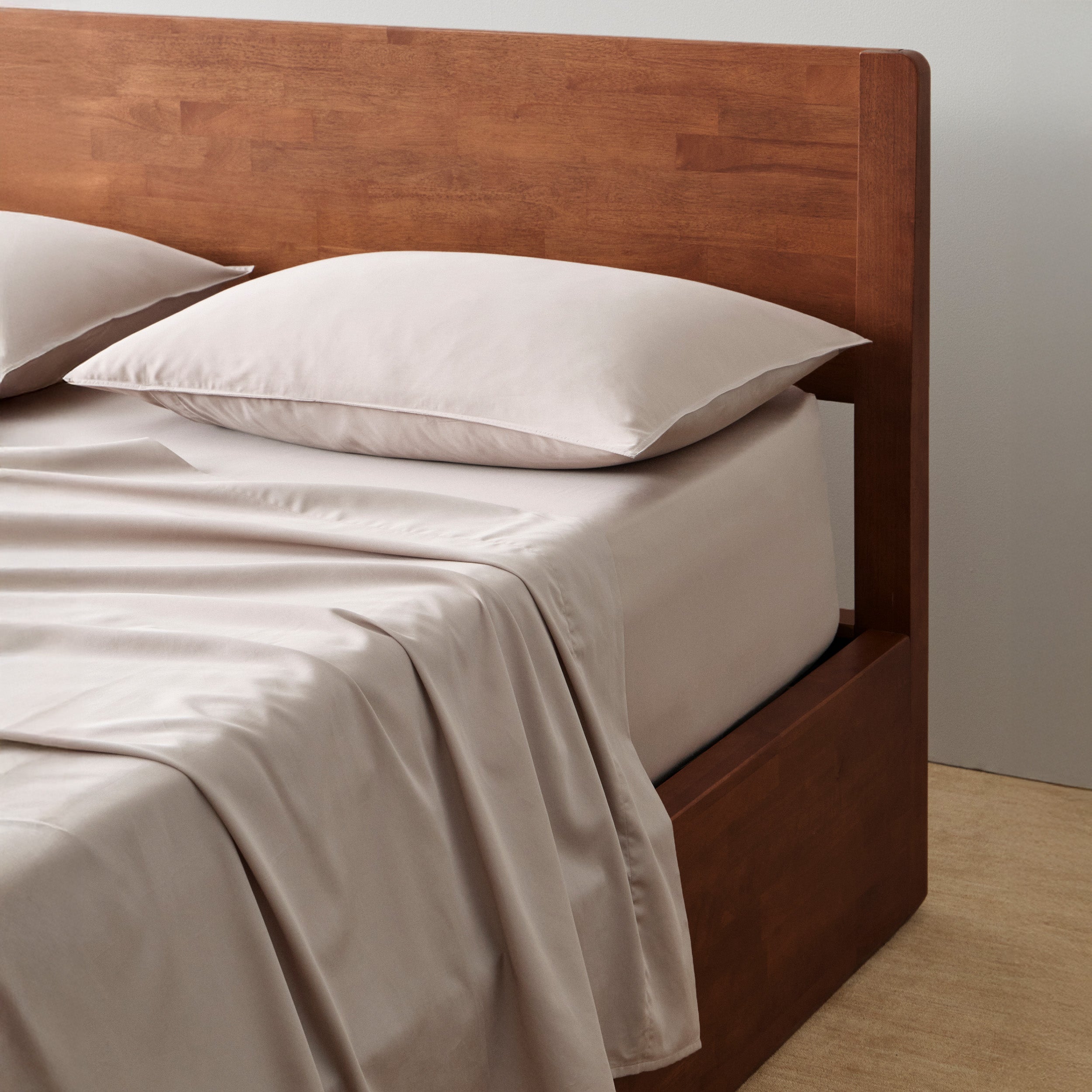 Double Stitched Pima Cotton TENCEL™ Lyocell Sateen Sheet Set
