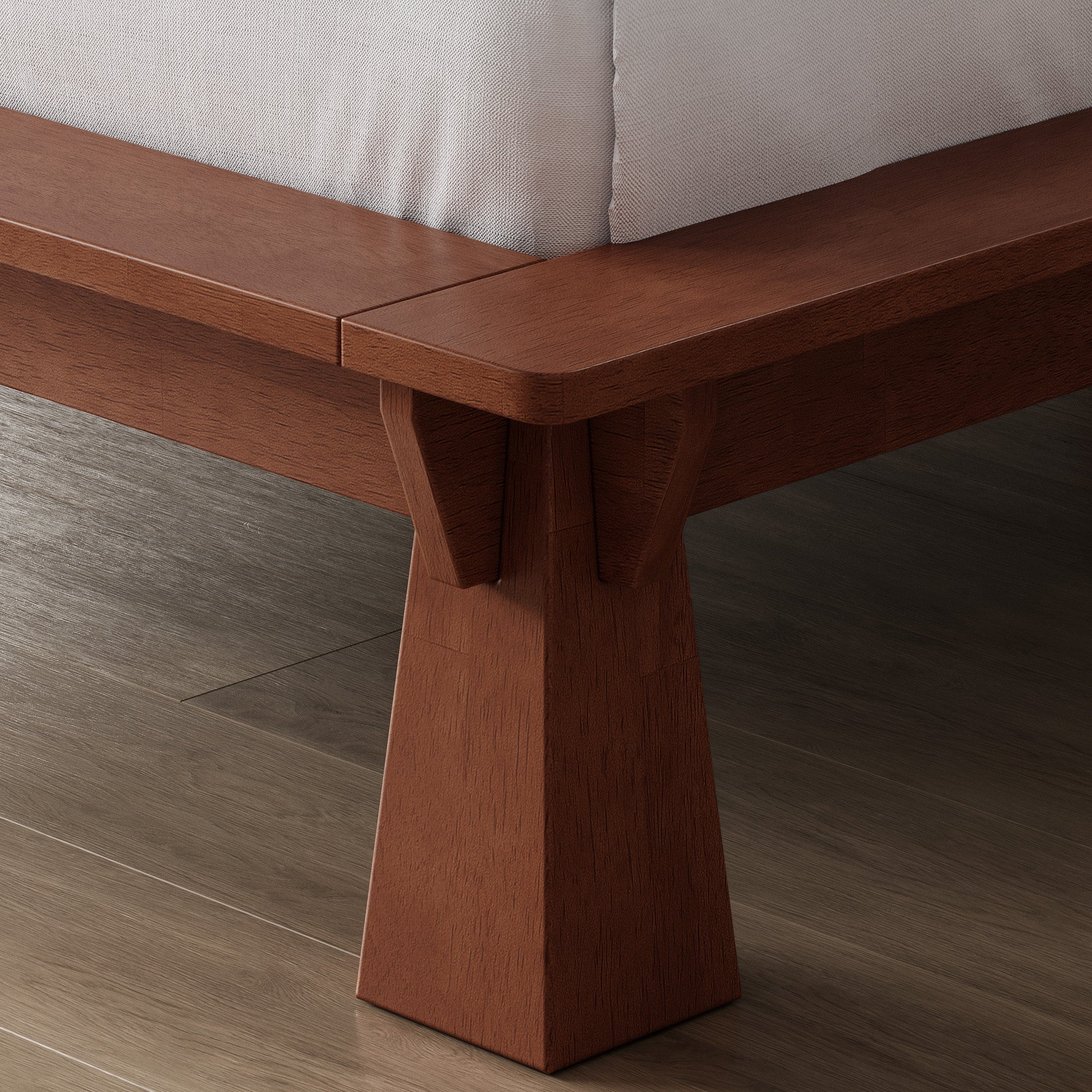 Connect Platform Bed + Wooden Headboard