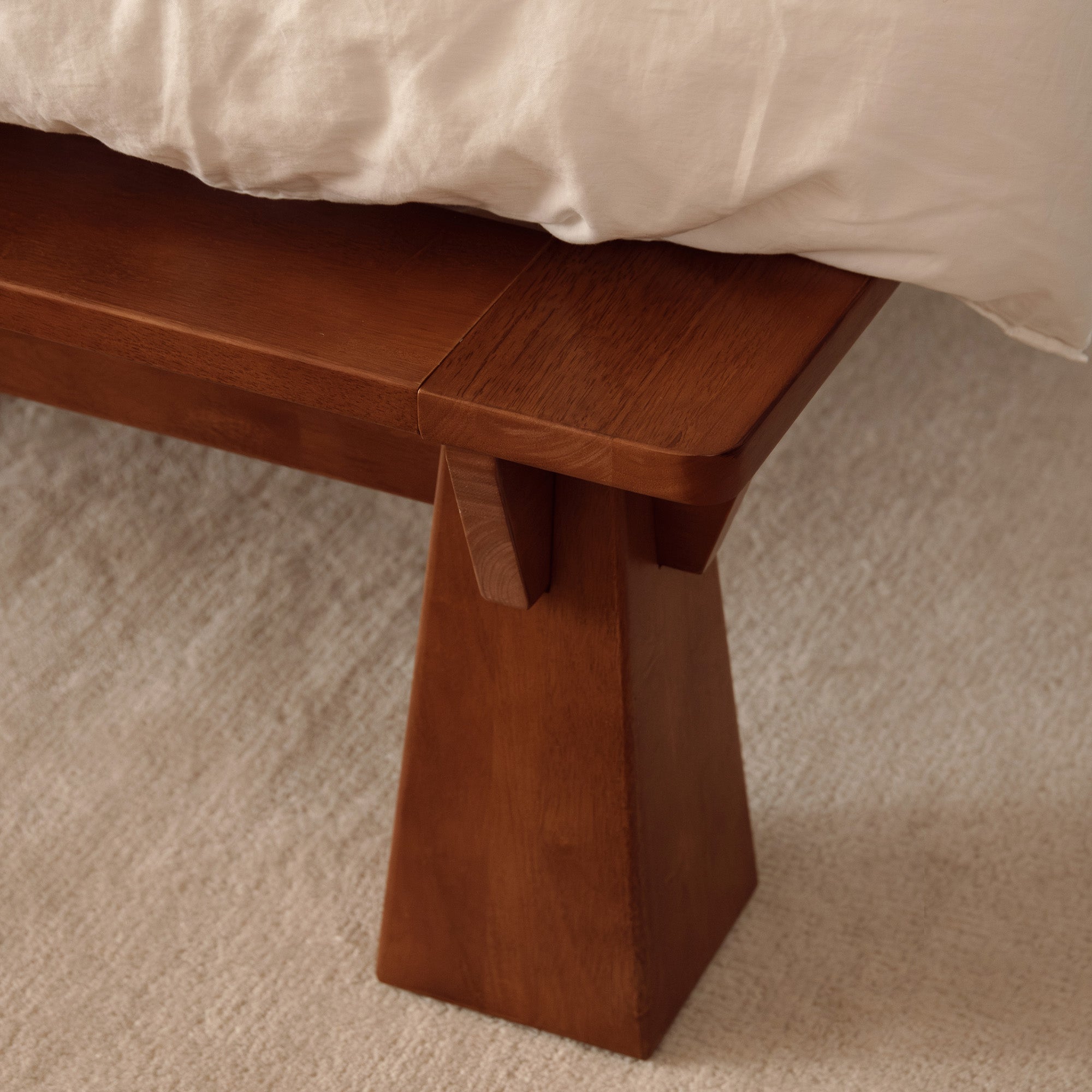 Connect Platform Bed + Wooden Headboard