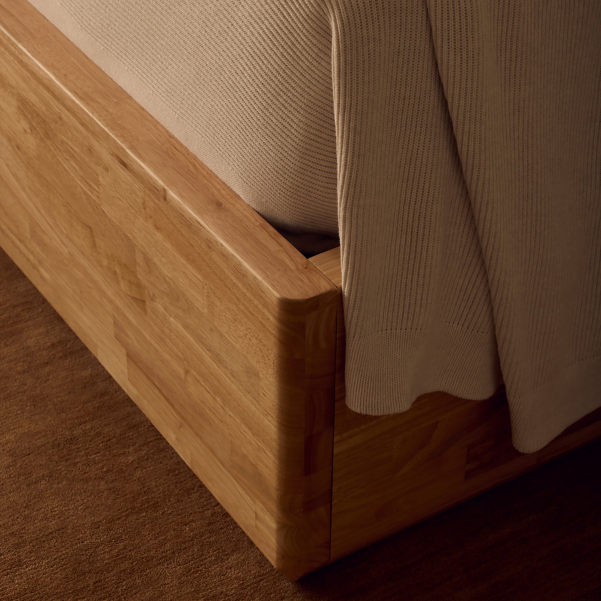 Surround Bed + Wooden Headboard