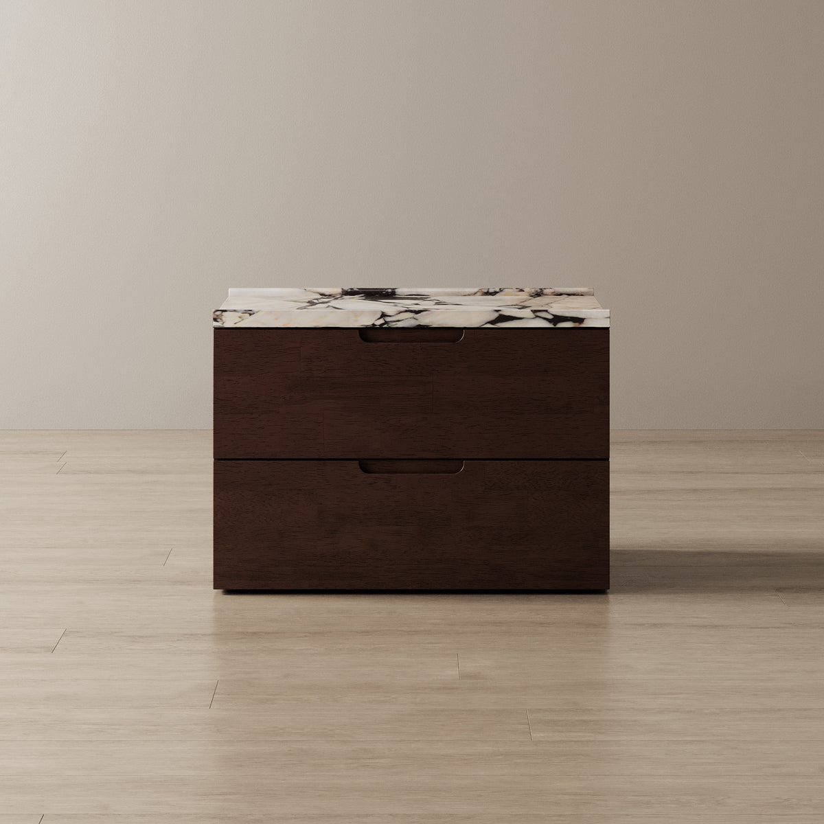 Connect Wide Bedside Table + Marble Top