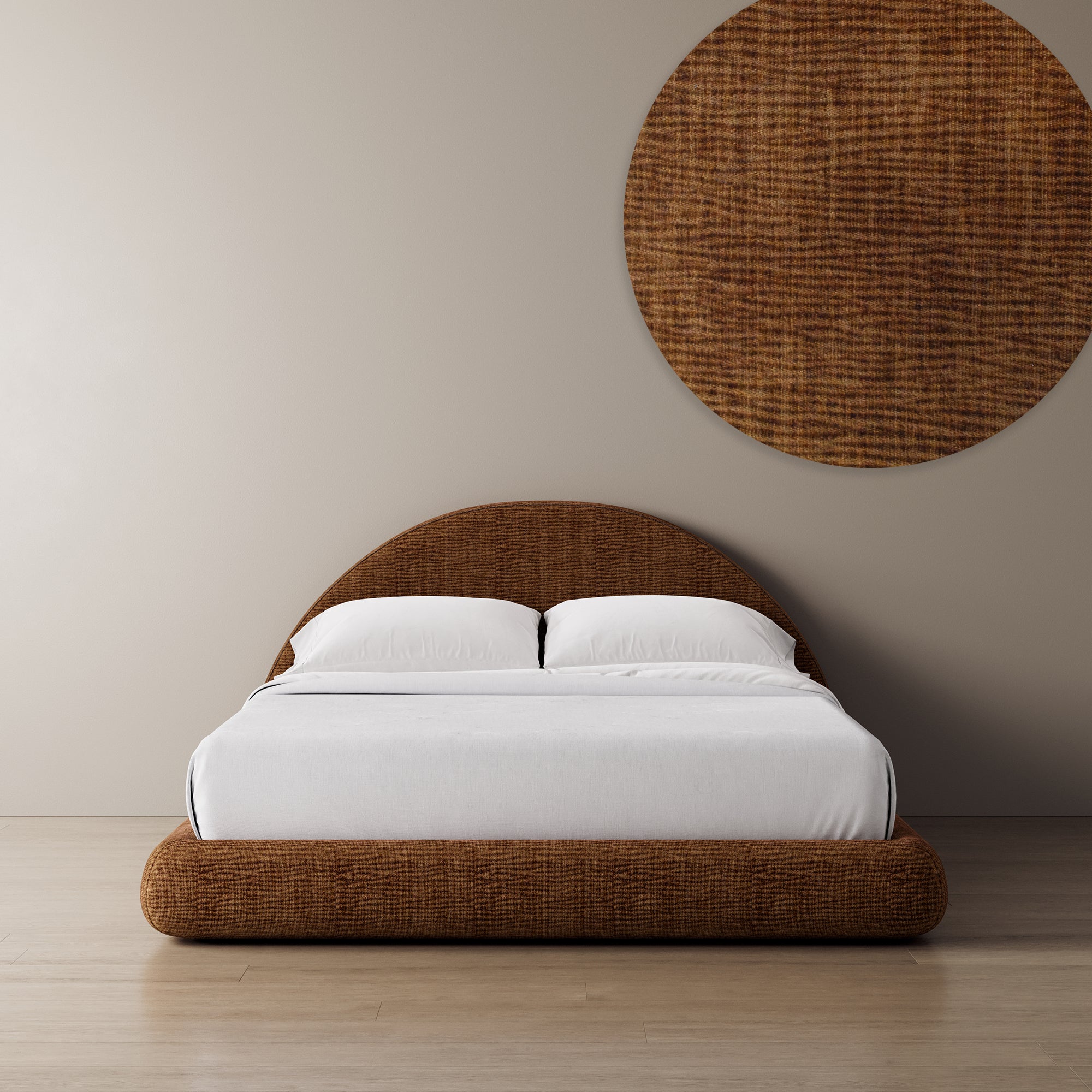 Marshmallow Curved Bed Cover
