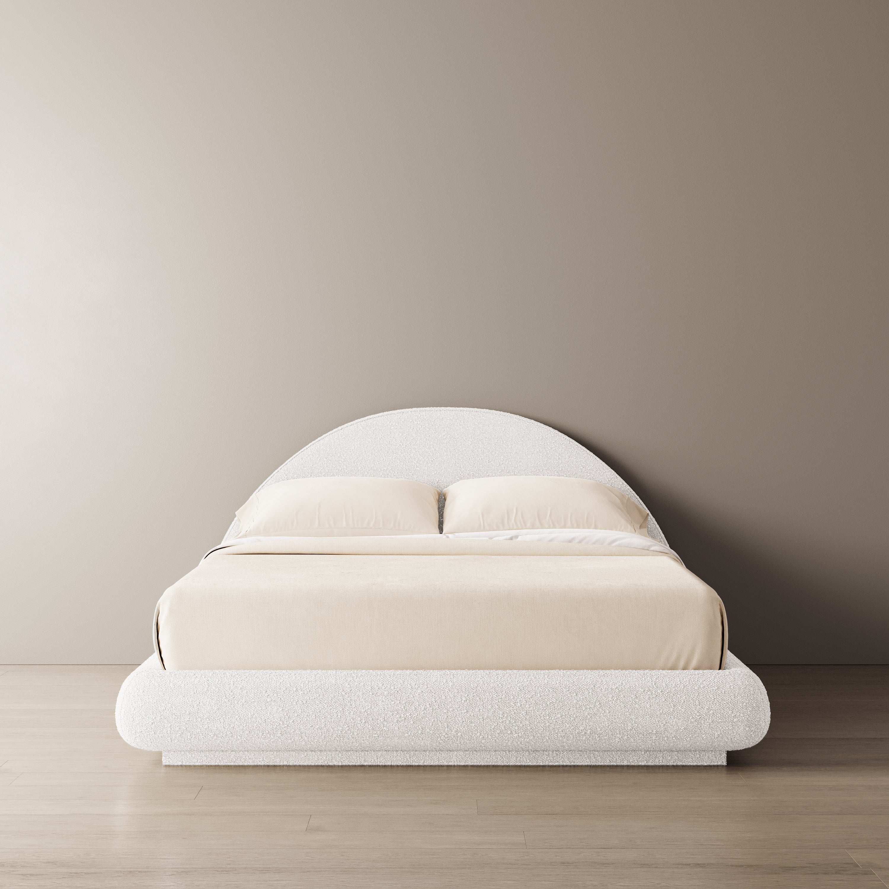 FLOATING MARSHMALLOW BED FRAME CURVED