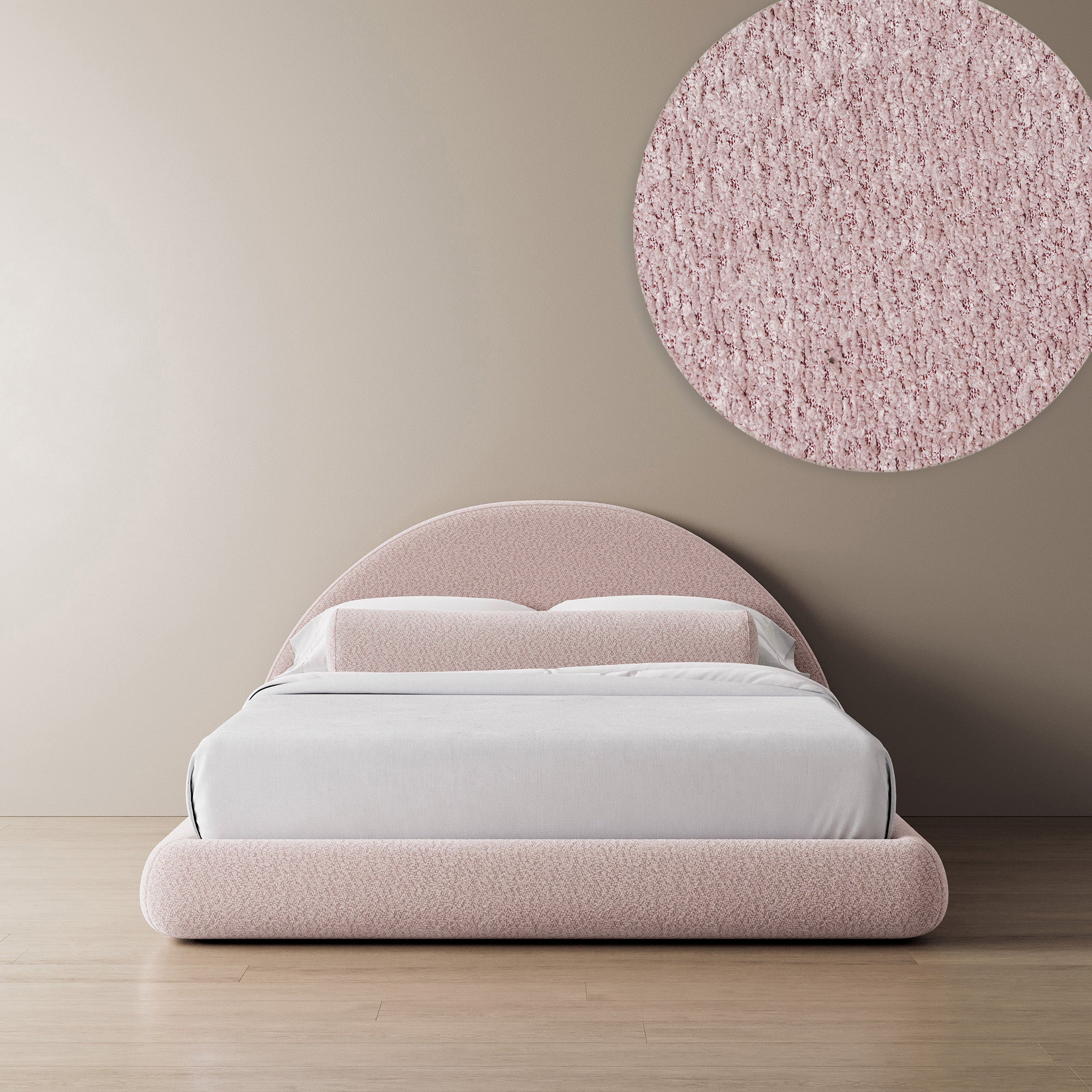 Marshmallow Curved Bed Cover