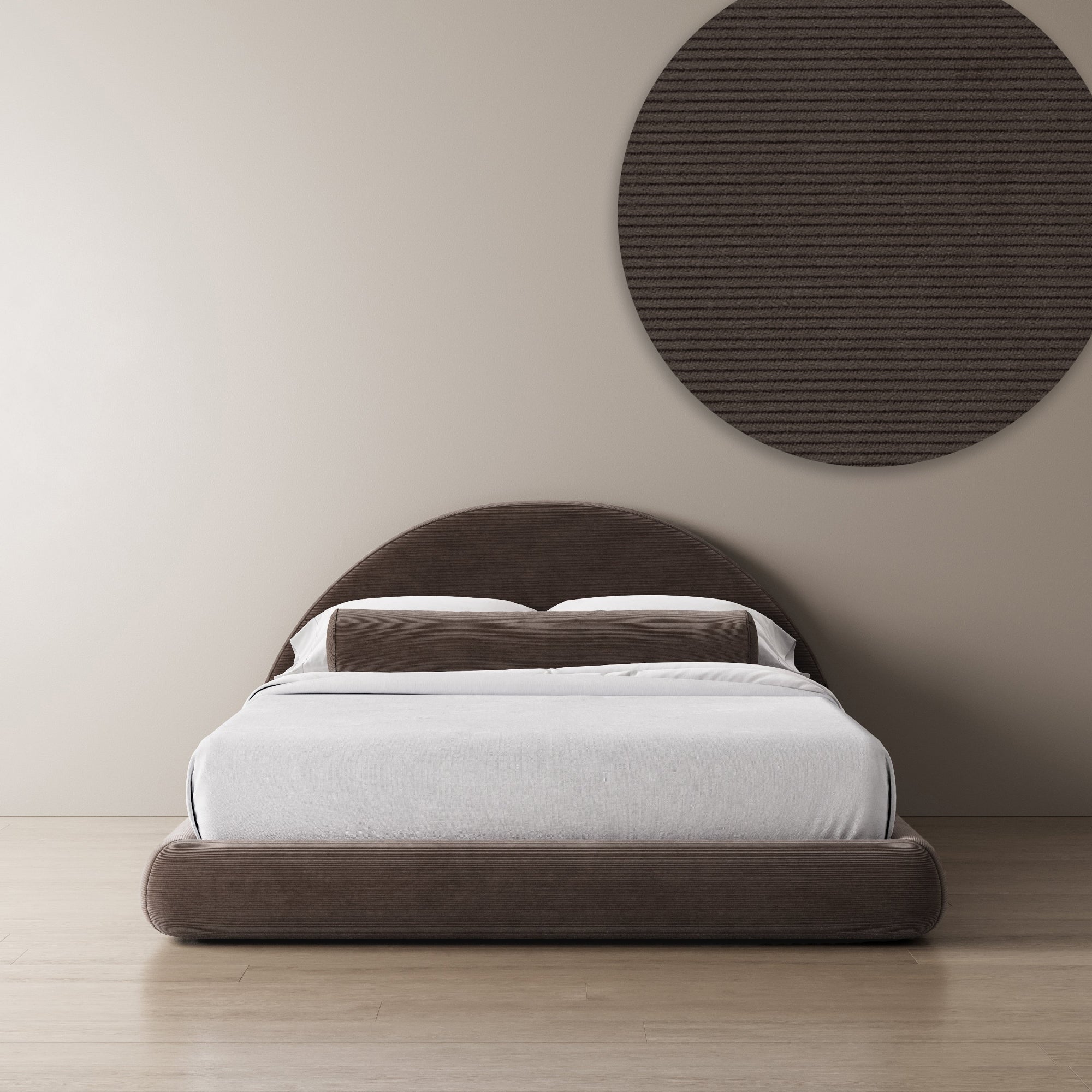 Marshmallow Curved Bed Cover